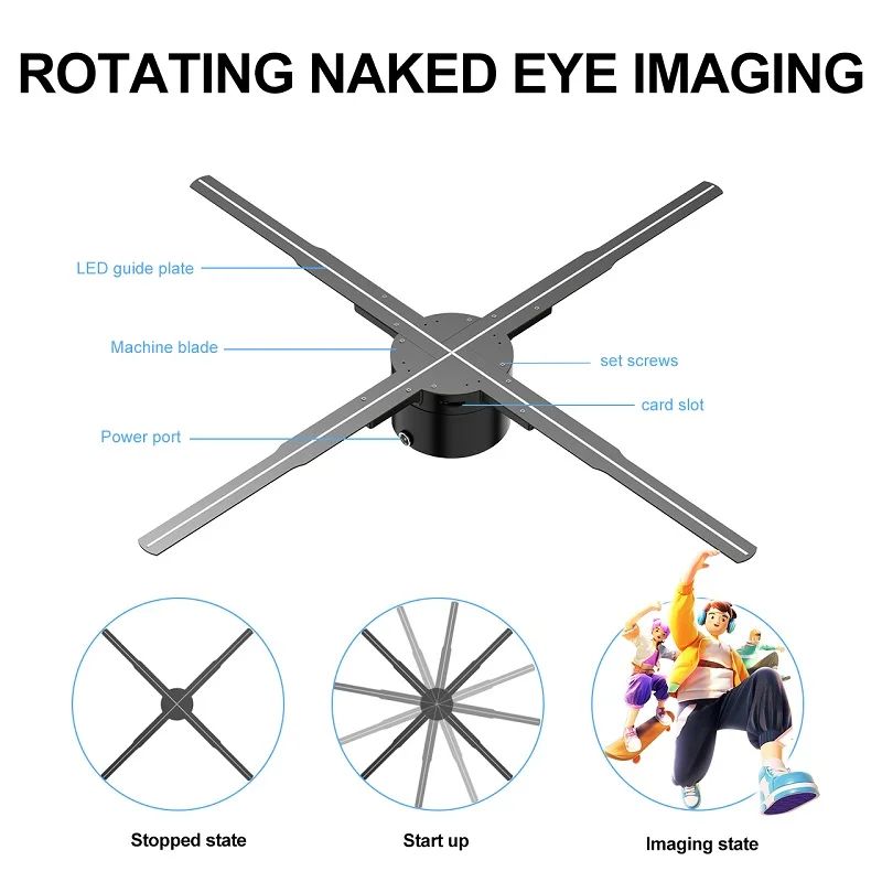 AURA Nano Hologram Fan - 25-42cm Convertible