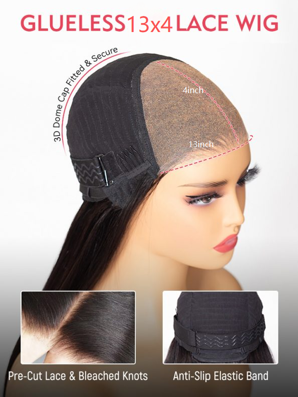 Last 4 hours of limited-time offer: Layer Cut Straight Short Bob Wig 13×4 HD Lace Pre-Everything Glueless Wig