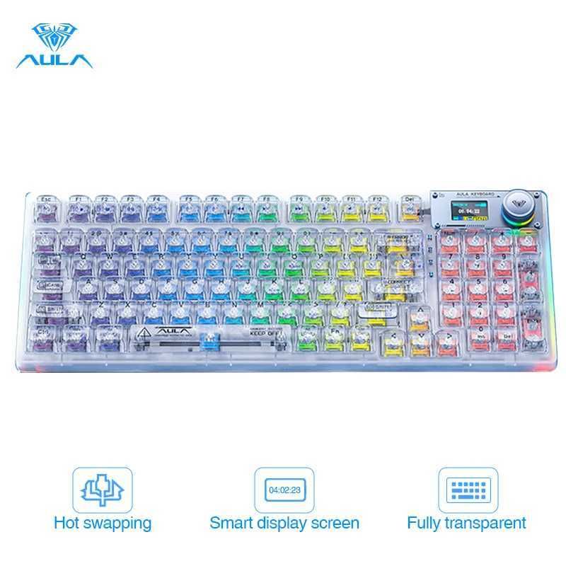 LATTICE F99 Pro - Smart-Display Transparent Mechanical Keyboard