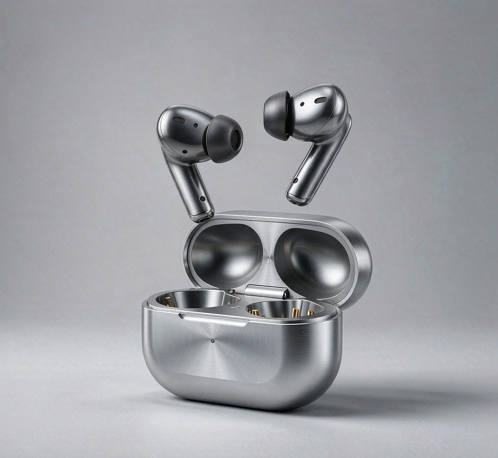 Aluminum ANC TWS Earbuds — 45dB Adaptive Noise Cancelling
