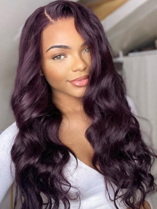 50% off in the last 3 hours:🌸Recommend Glueless Dark Purple 7x6 FULL Lace Frontal Wig 18"-32" Colored Human Hair Wigs