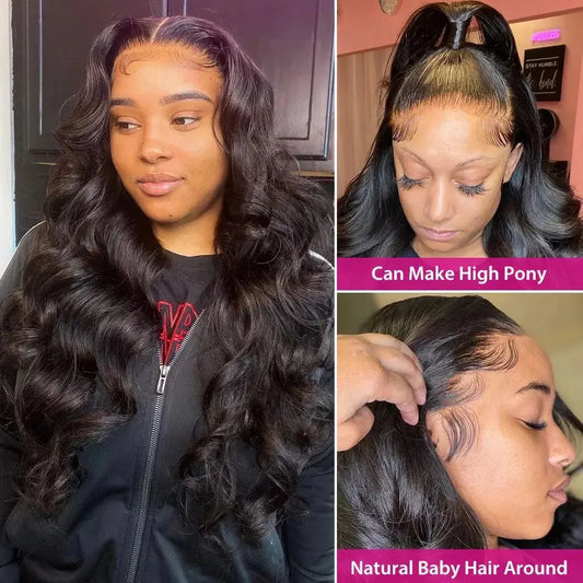Last 4 hours of limited-time offer:  Tuneful HD Transparent 13x6 Lace Front Hair Wigs P4/27 Highlight Raw Brazilian Body Wave Pre Plucked Human Hair Wig 180 Density 99j Lace Frontal Wigs For Women