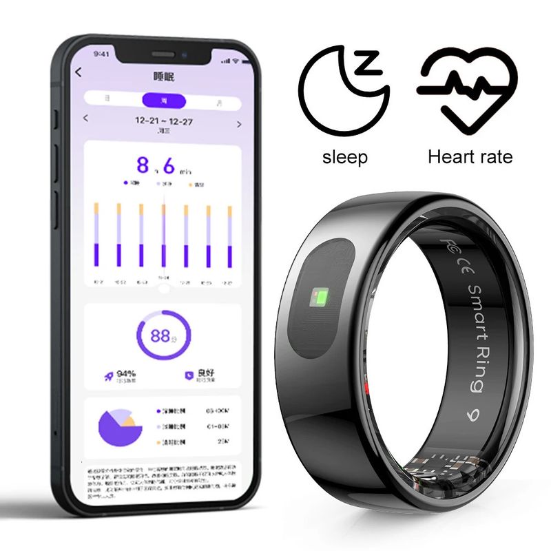 black-smart-ring-with-fitness-dashboard-app-oem