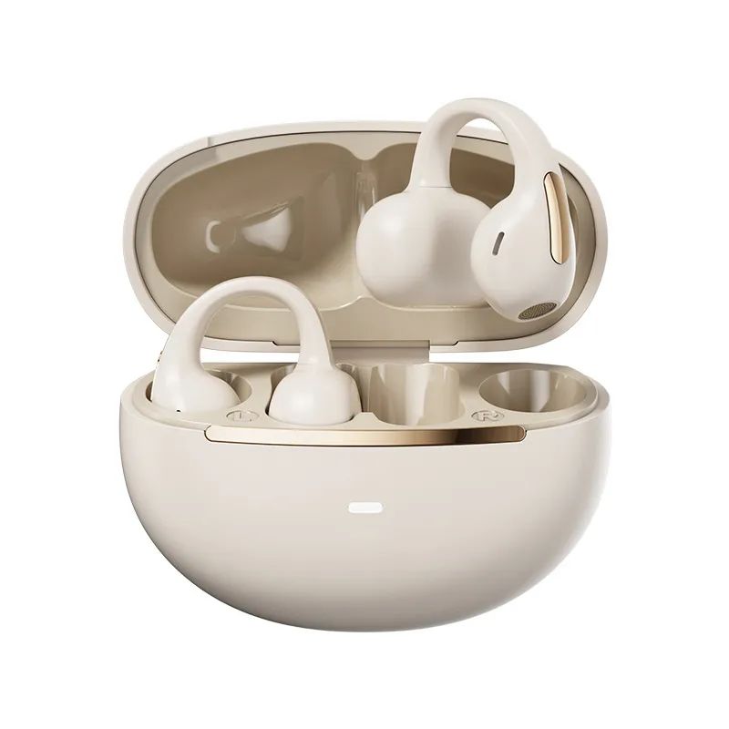 cream-open-clip-earbuds-oem-factory-direct