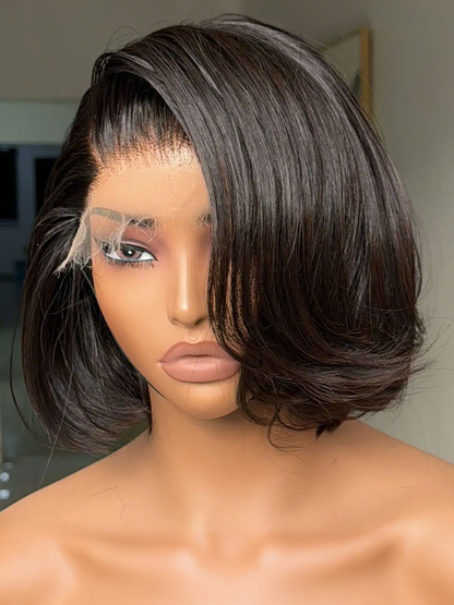 Last 4 hours of limited-time offer: Layer Cut Straight Short Bob Wig 13×4 HD Lace Pre-Everything Glueless Wig