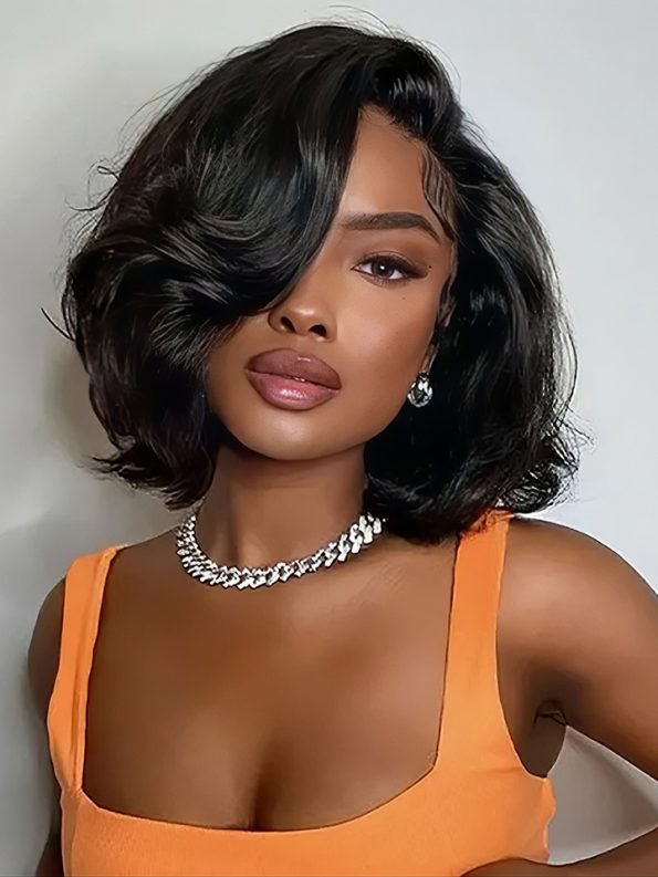 Last 4 hours of limited-time offer: Layer Cut Straight Short Bob Wig 13×4 HD Lace Pre-Everything Glueless Wig