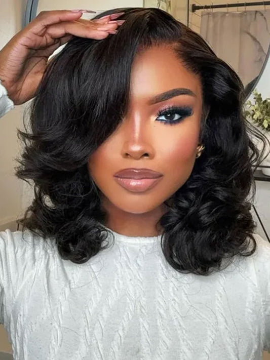 Last 4 hours of limited-time offer: Glueless Short Loose Body Wave Wig 6×5 Pre Cut HD Lace Wig 180% Density